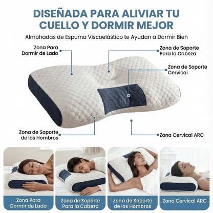 Almohada Ergonómica OrtoSleep™ – Descanso Cervical y Postura Perfecta