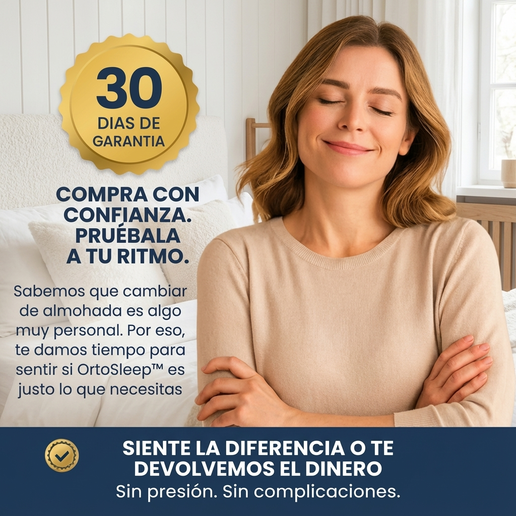 Almohada Ergonómica OrtoSleep™ – Descanso Cervical y Postura Perfecta