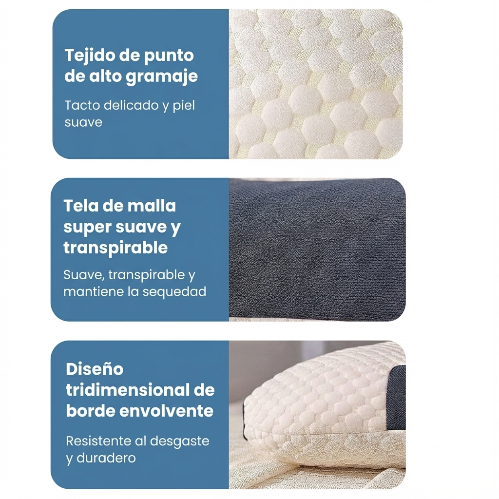 Almohada Ergonómica OrtoSleep™ – Descanso Cervical y Postura Perfecta
