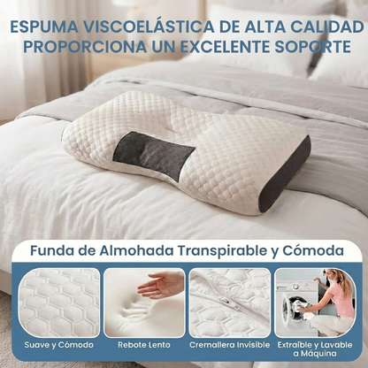 Almohada Ergonómica OrtoSleep™ – Descanso Cervical y Postura Perfecta