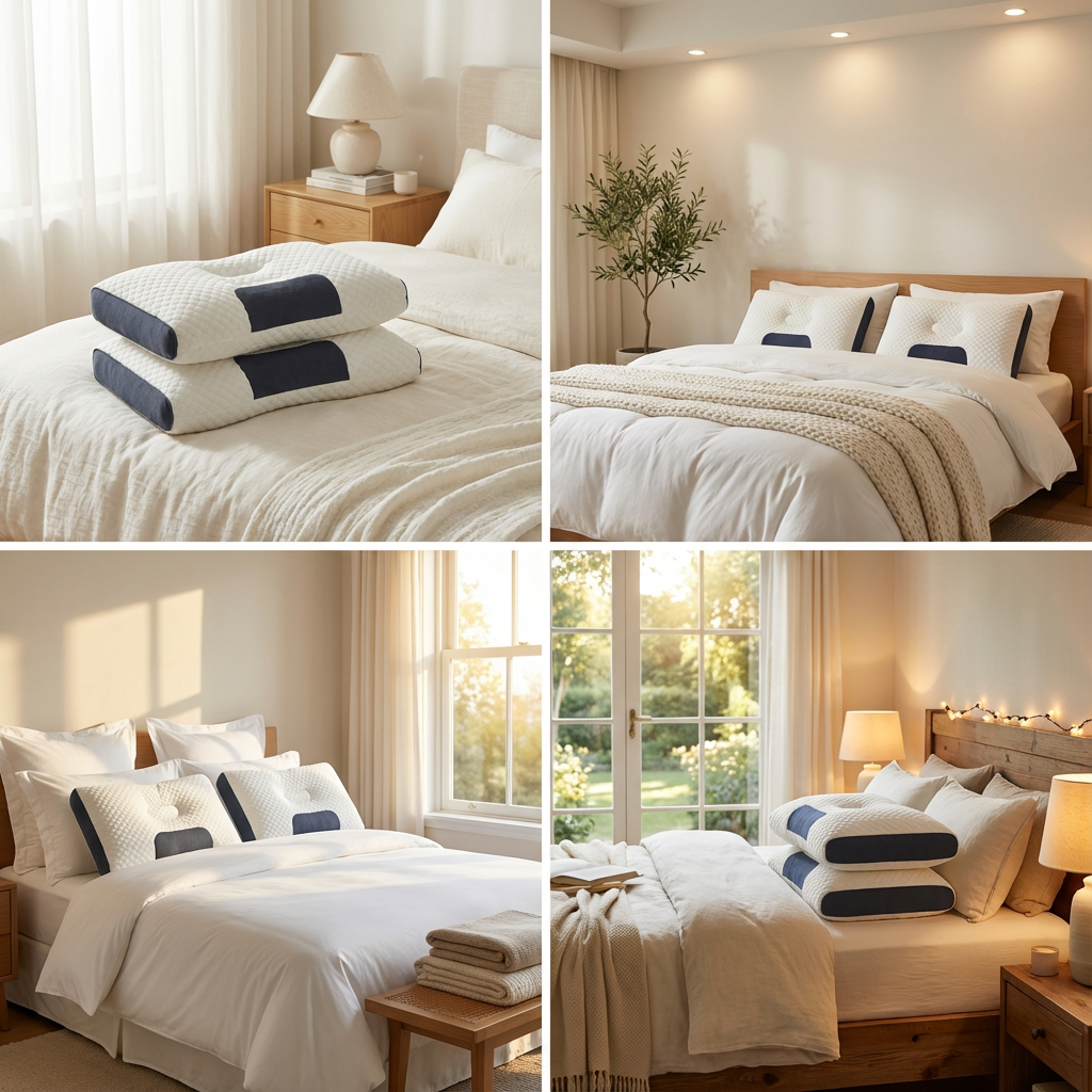 Almohada Ergonómica OrtoSleep™ – Descanso Cervical y Postura Perfecta