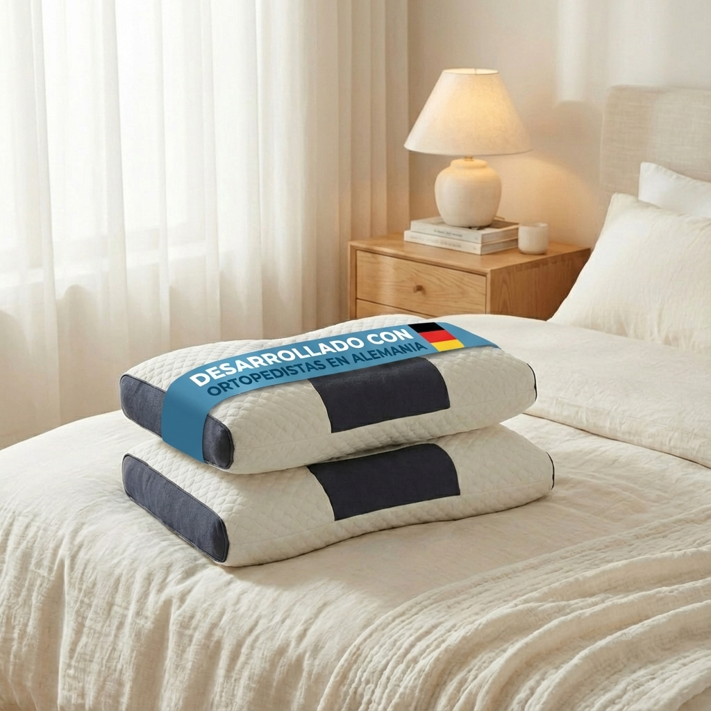 Almohada Ergonómica OrtoSleep™ – Descanso Cervical y Postura Perfecta